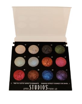 Display 12 culori Fard de pleoape cotto cu efect sidef/ umed și uscat